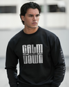 Calm Down Graphic Premium Unisex Sweatshirt Dark by Alvora