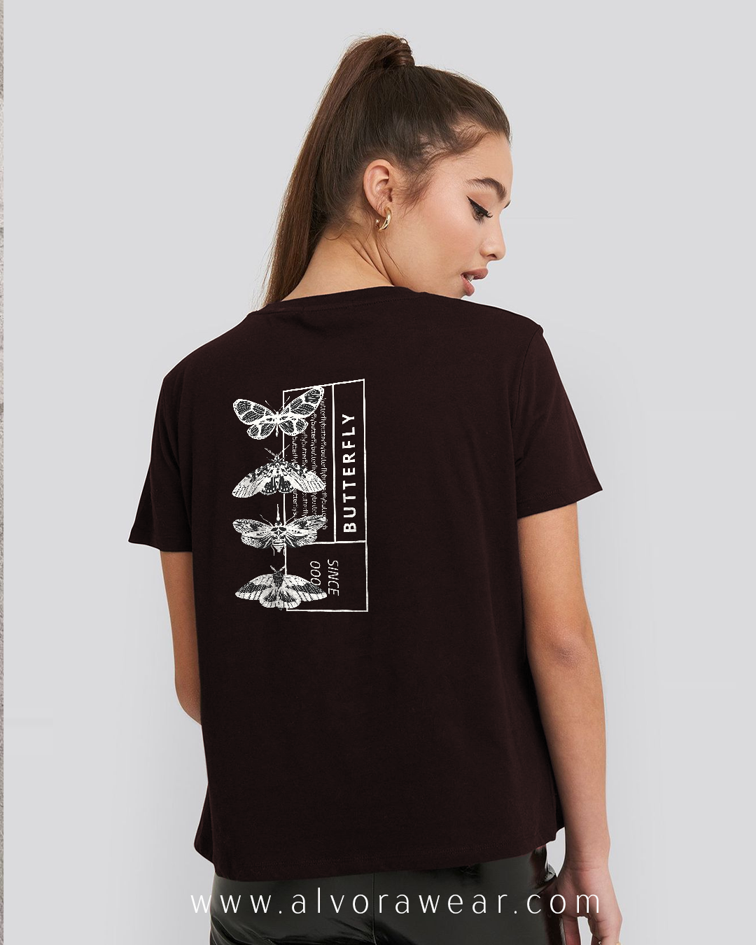 Vintage Butterflies  Dark Edition Soft Style Cotton - T-Shirt by Alvora